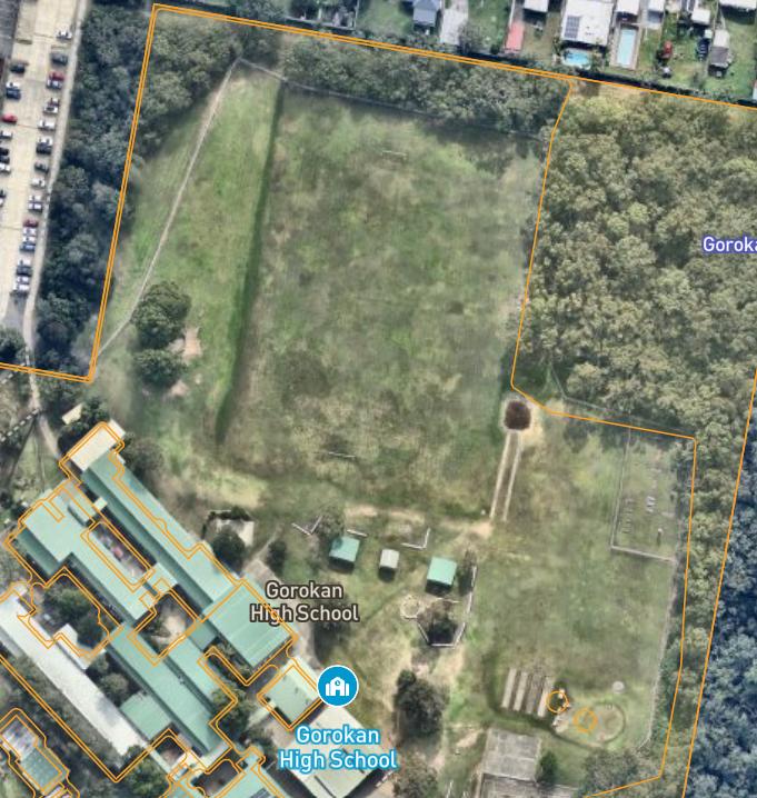 Ariel view of Gorokan High School